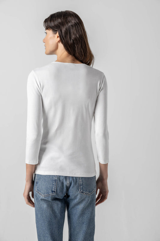 3/4 Sleeve V-Neck