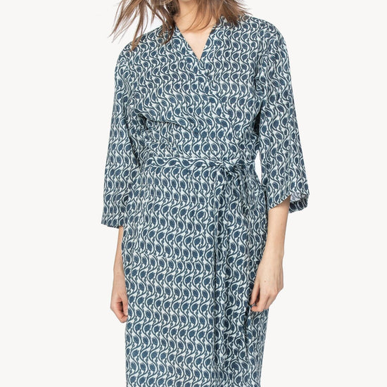 Robe Womens Robe Navy Print A1