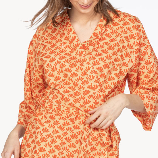 Robe Womens Robe Tangerine Print A5