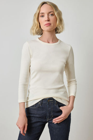 3/4 Sleeve Crew in color Rope Image A1