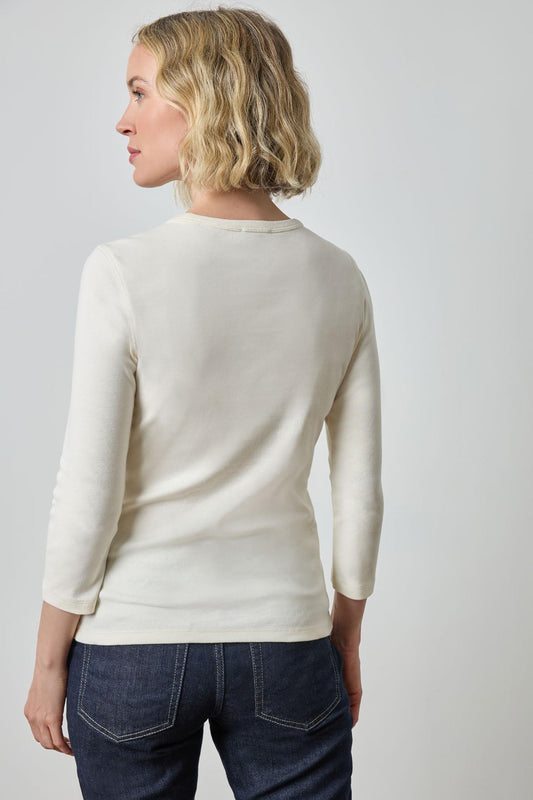 3/4 Sleeve Crew in color Rope Image A2