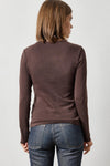Long Sleeve Crew in color Espresso Image A2