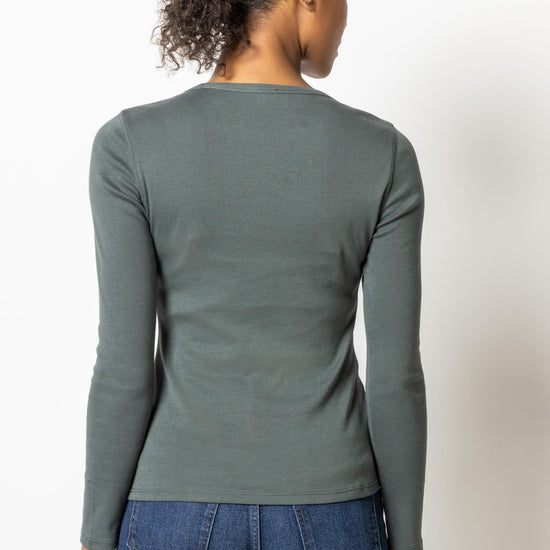 Long Sleeve Crew in color Mineral Image A2