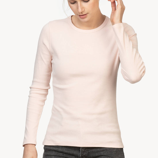 Long Sleeve Crew in color Peony Image A1