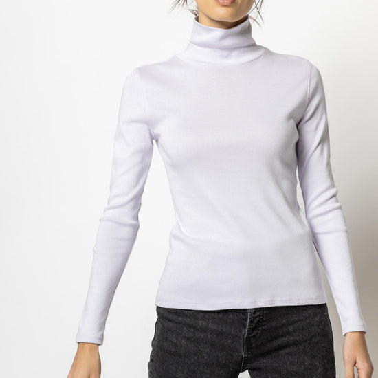 Long Sleeve Turtleneck Tee Womens Top Lily A1