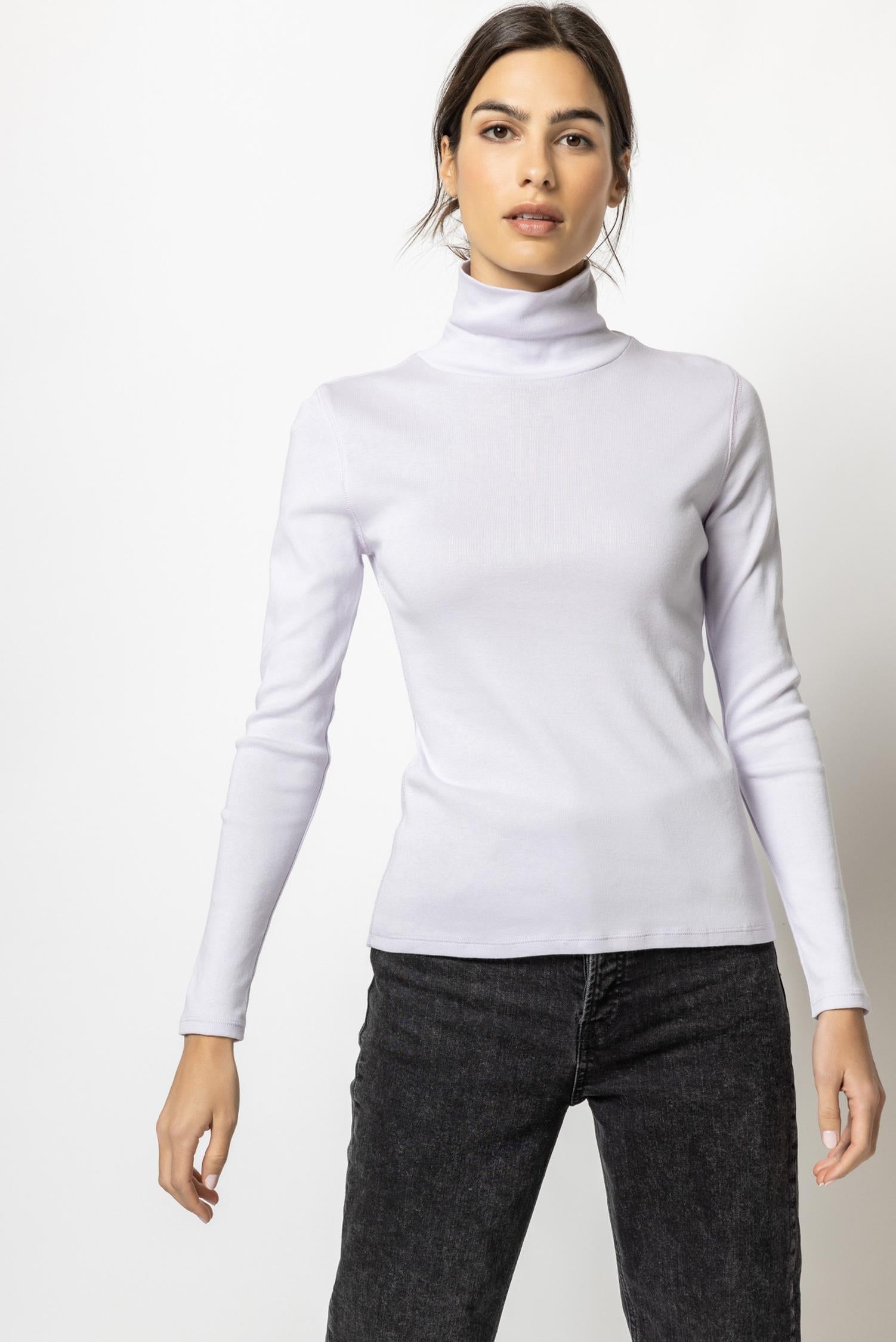 Long Sleeve Turtleneck Tee Womens Top Lily A1