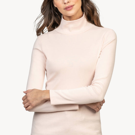 Long Sleeve Turtleneck Tee Womens Top Peony A1