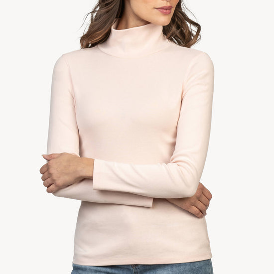 Long Sleeve Turtleneck Tee Womens Top Peony A5