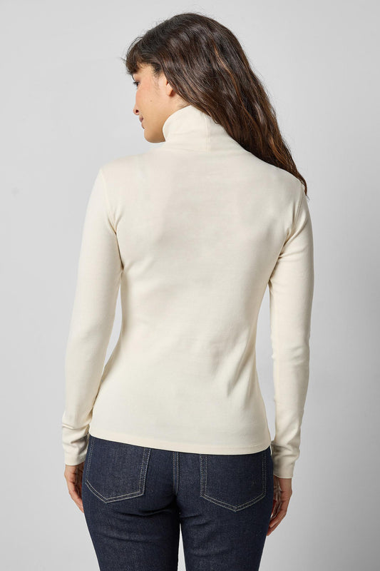 Long Sleeve Turtleneck Tee in color Rope Image A2