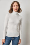 Long Sleeve Turtleneck Tee Womens Top White A1