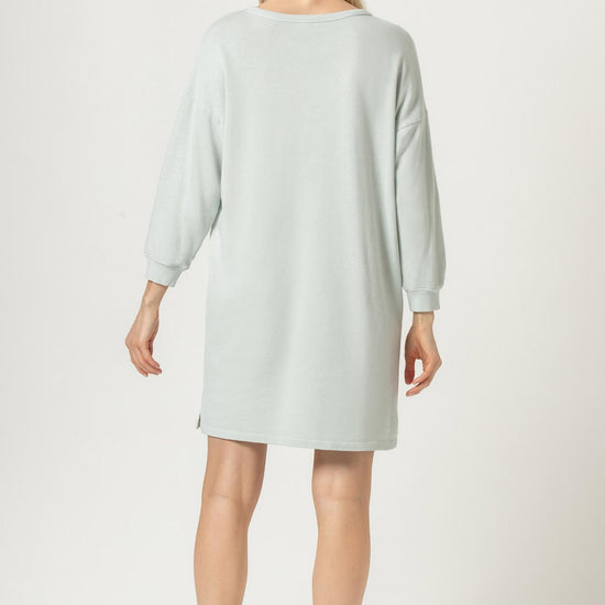 3/4 Sleeve Sweatshirt Dress Womens Dress Haze A2