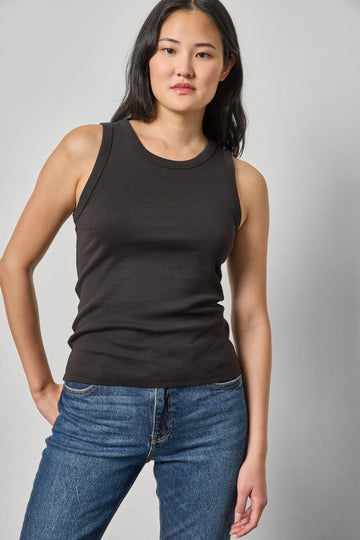 Jewel Tank Womens Top Black A1