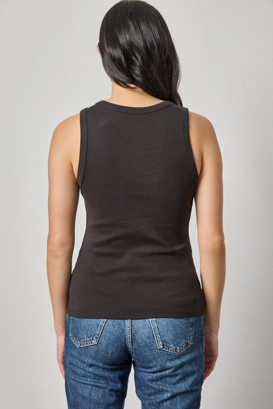 Jewel Tank Womens Top Black A2