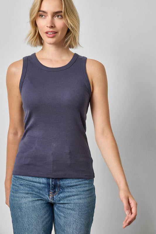 Jewel Tank Womens Top Dark Navy A1