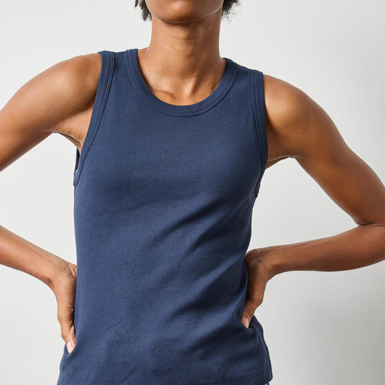 Jewel Tank Womens Top Dark Navy A3