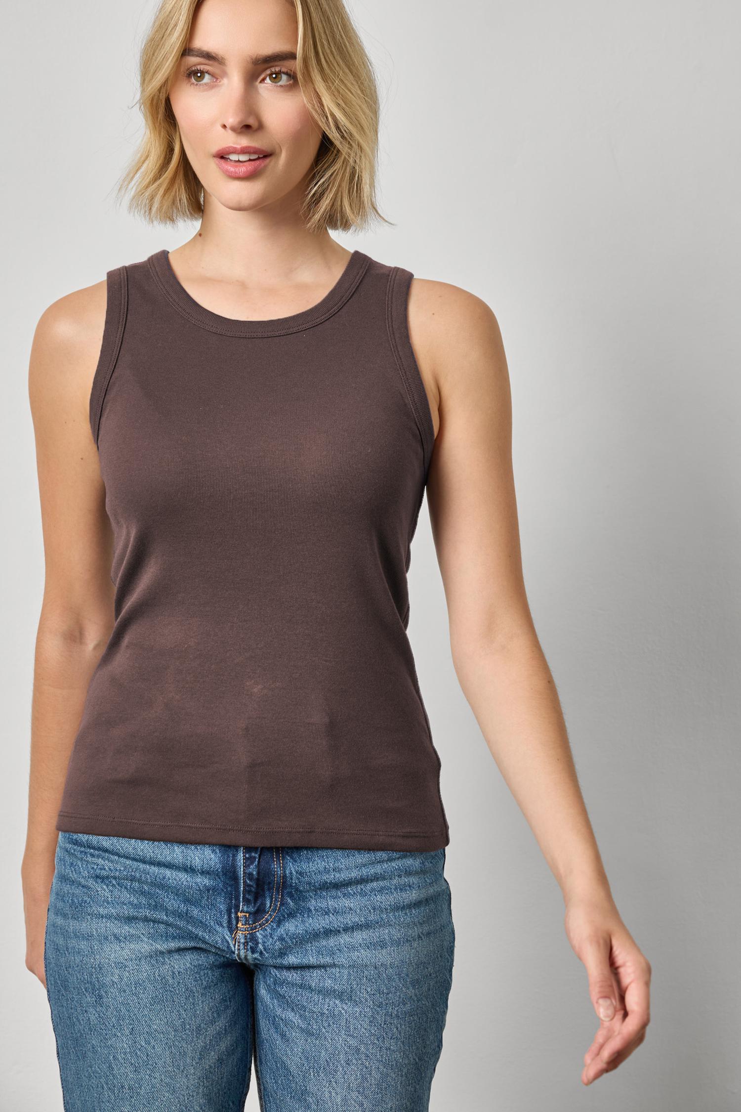 Jewel Tank Womens Top Espresso A1