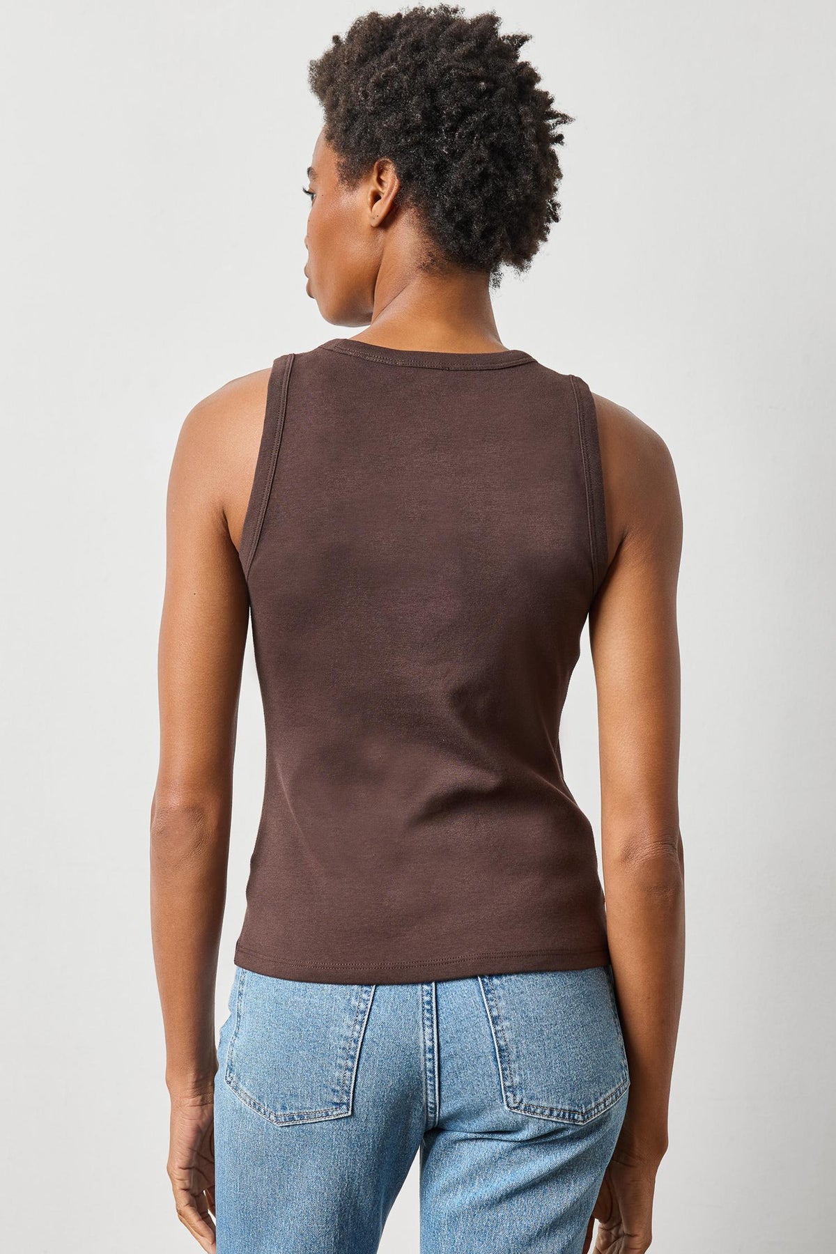 Jewel Tank Womens Top Espresso A2