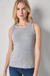 Jewel Tank Womens Top Heather Grey A1