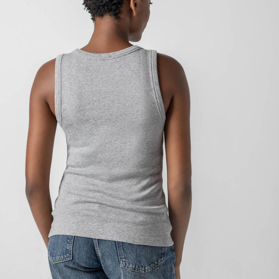 Jewel Tank Womens Top Heather Grey A2