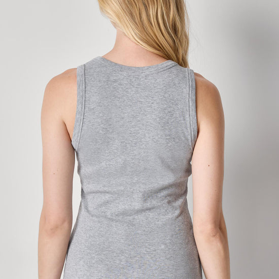 Jewel Tank Womens Top Heather Grey A2