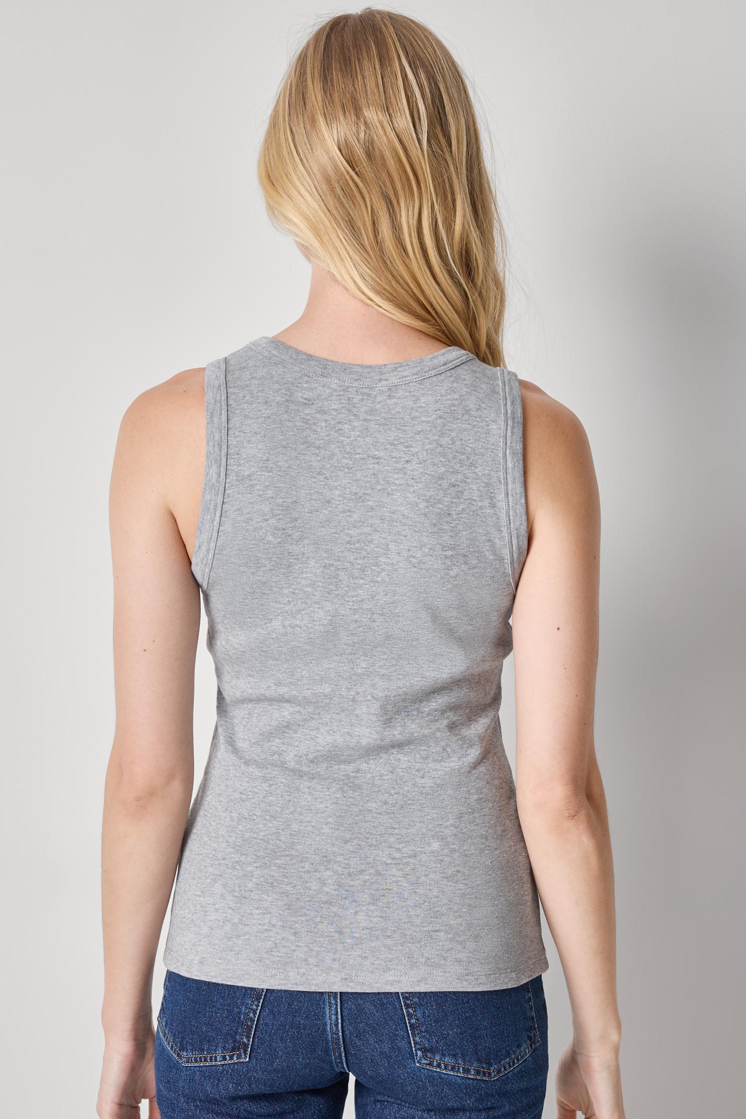 Jewel Tank Womens Top Heather Grey A2