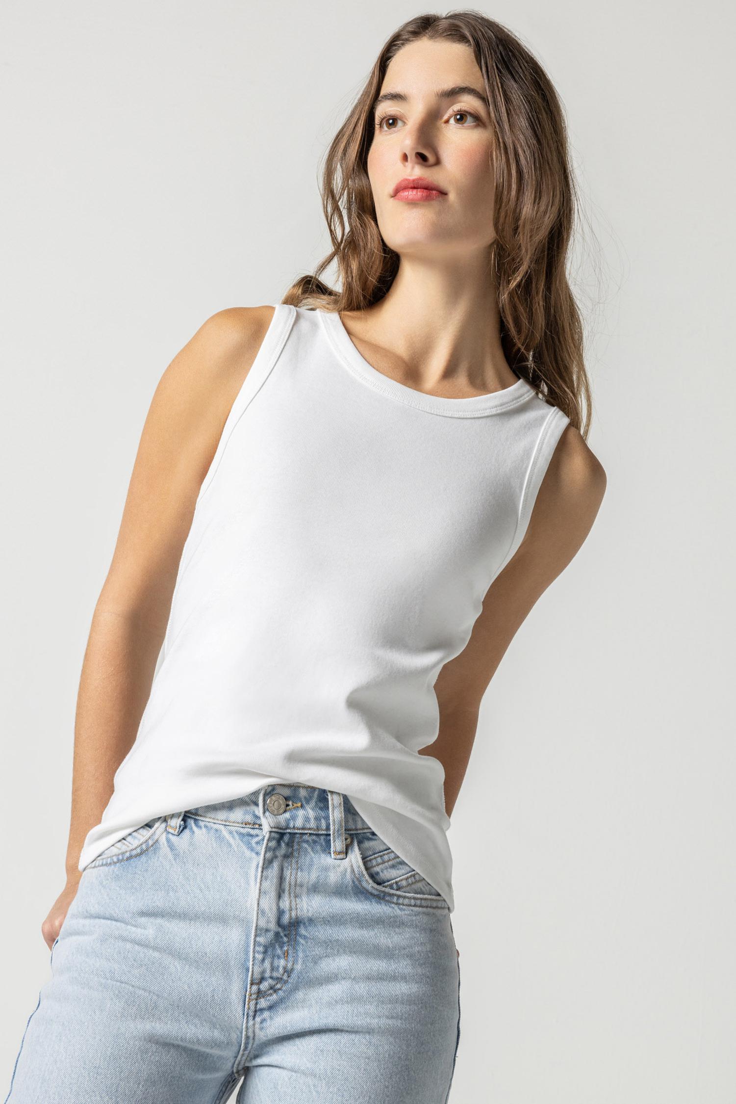 Jewel Tank Womens Top White A2