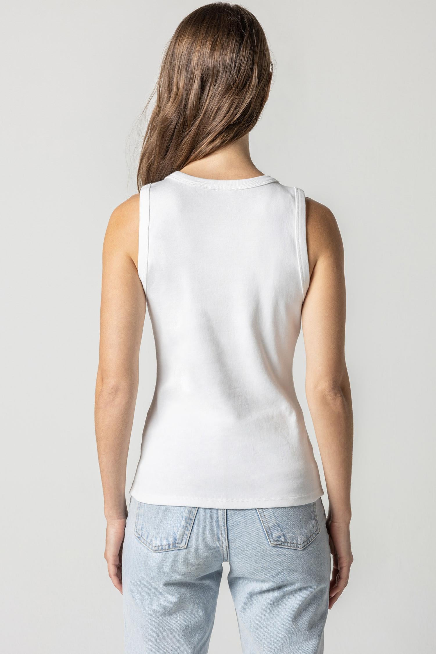 Jewel Tank Womens Top White A3