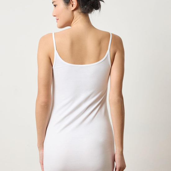 Knit Slip Dress Womens Dress White A2