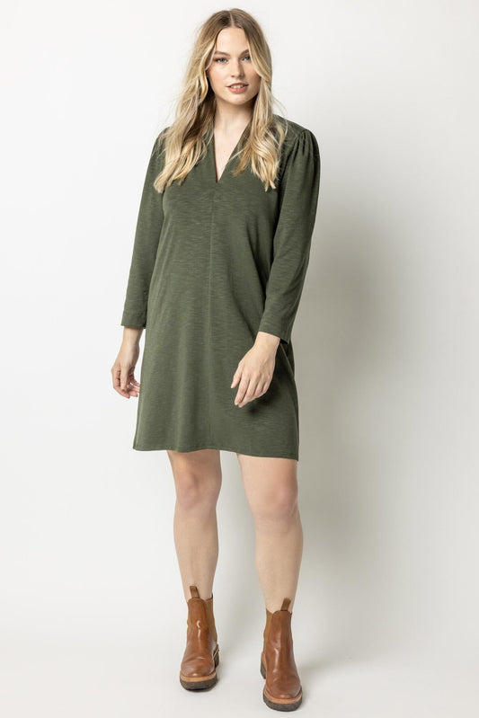 Full Sleeve Split Neck Dress Womens Dress Parsley A0