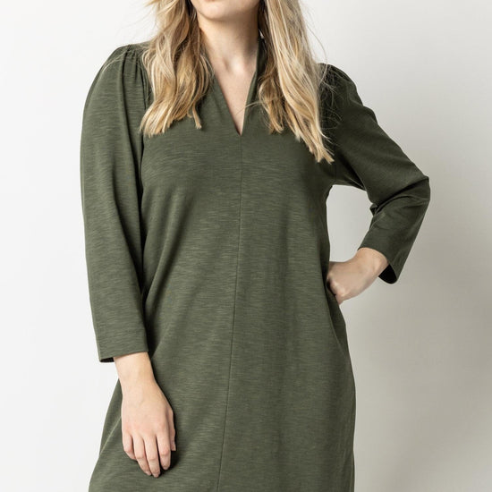 Full Sleeve Split Neck Dress Womens Dress Parsley A1