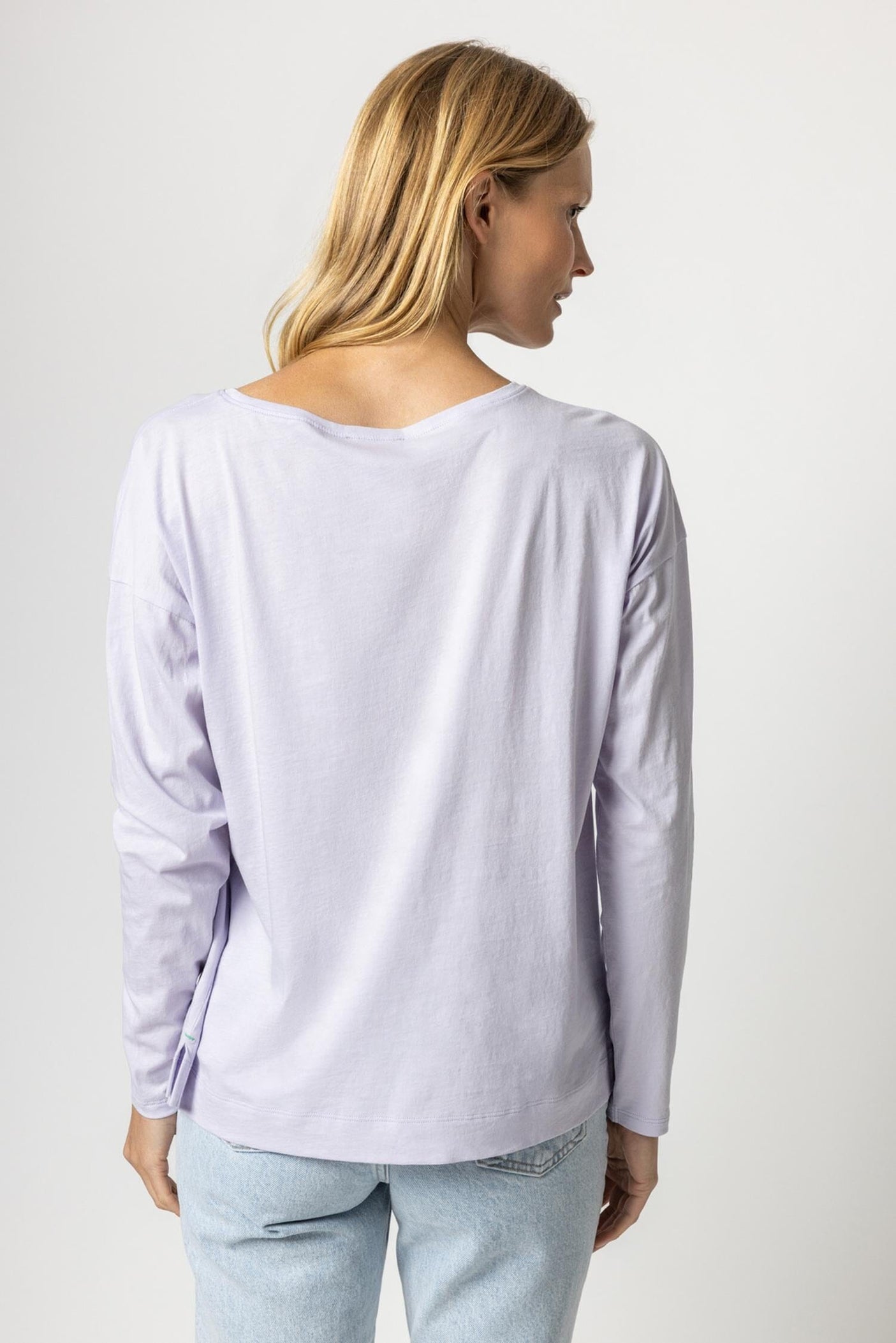 Long Sleeve Drop Shoulder Boatneck