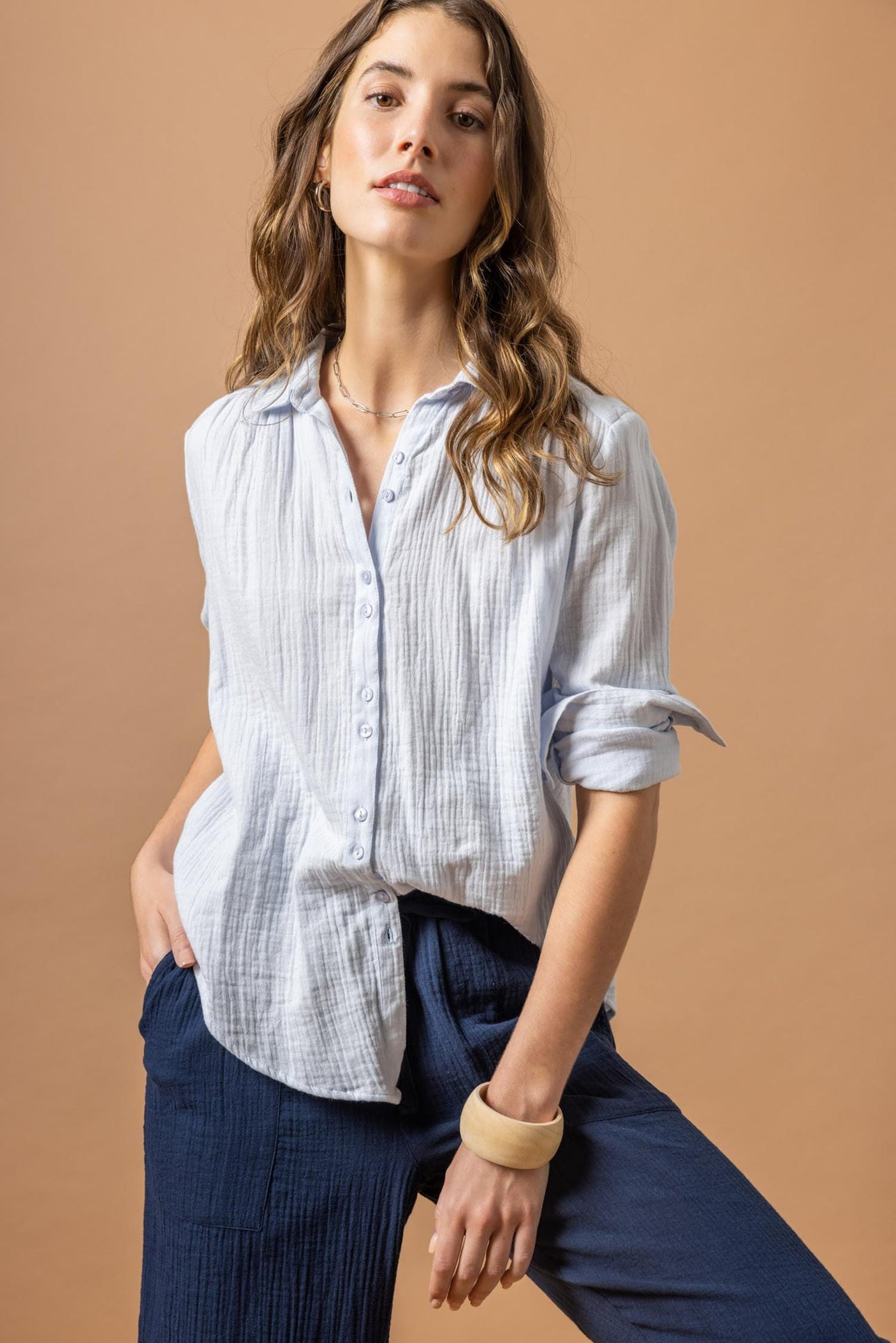 Women's Long Sleeve Button Down Shirts