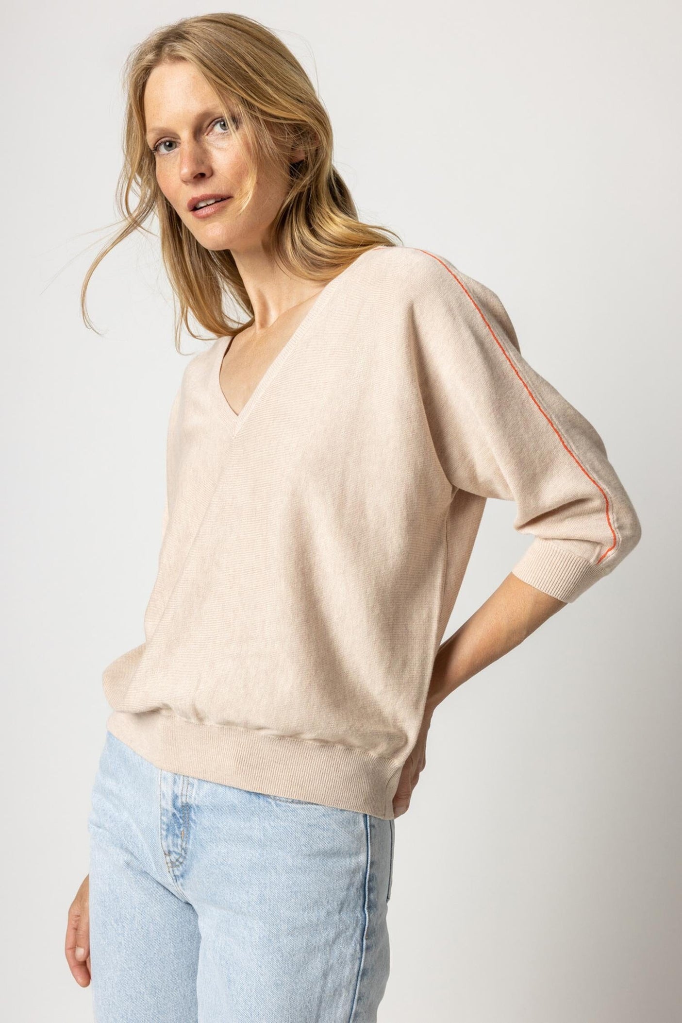 V neck sale dolman sweater