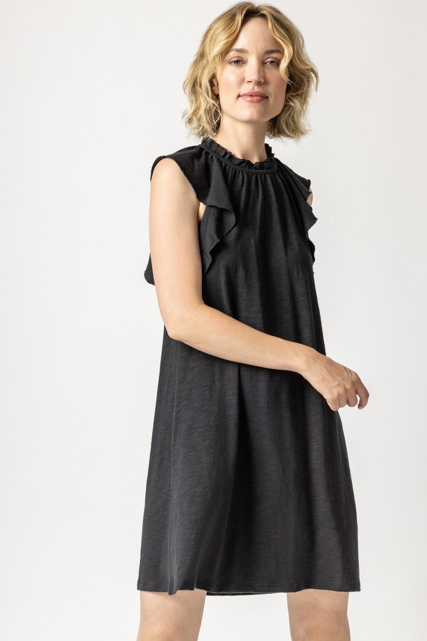 Ruffle Sleeve Tencel Mini Dress - Salt Spray Wash Salt Spray Wash | Womens  Bella Dahl Essentials Dresses • Finccom