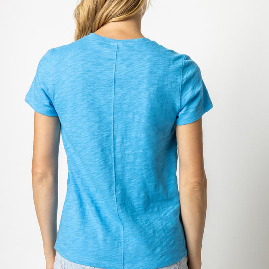 Short Sleeve Back Seam Crewneck Womens Top Dutch A2