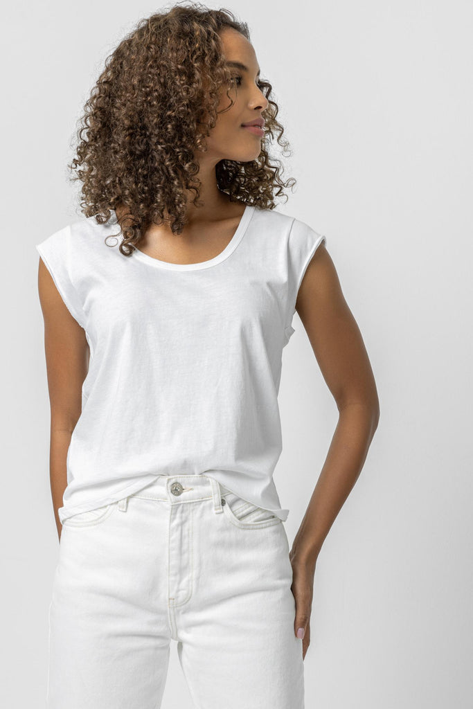 Cap Sleeve Scoop Neck