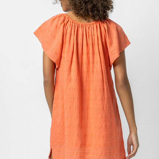 Flutter Sleeve Raglan Dress in color Guava Image A2