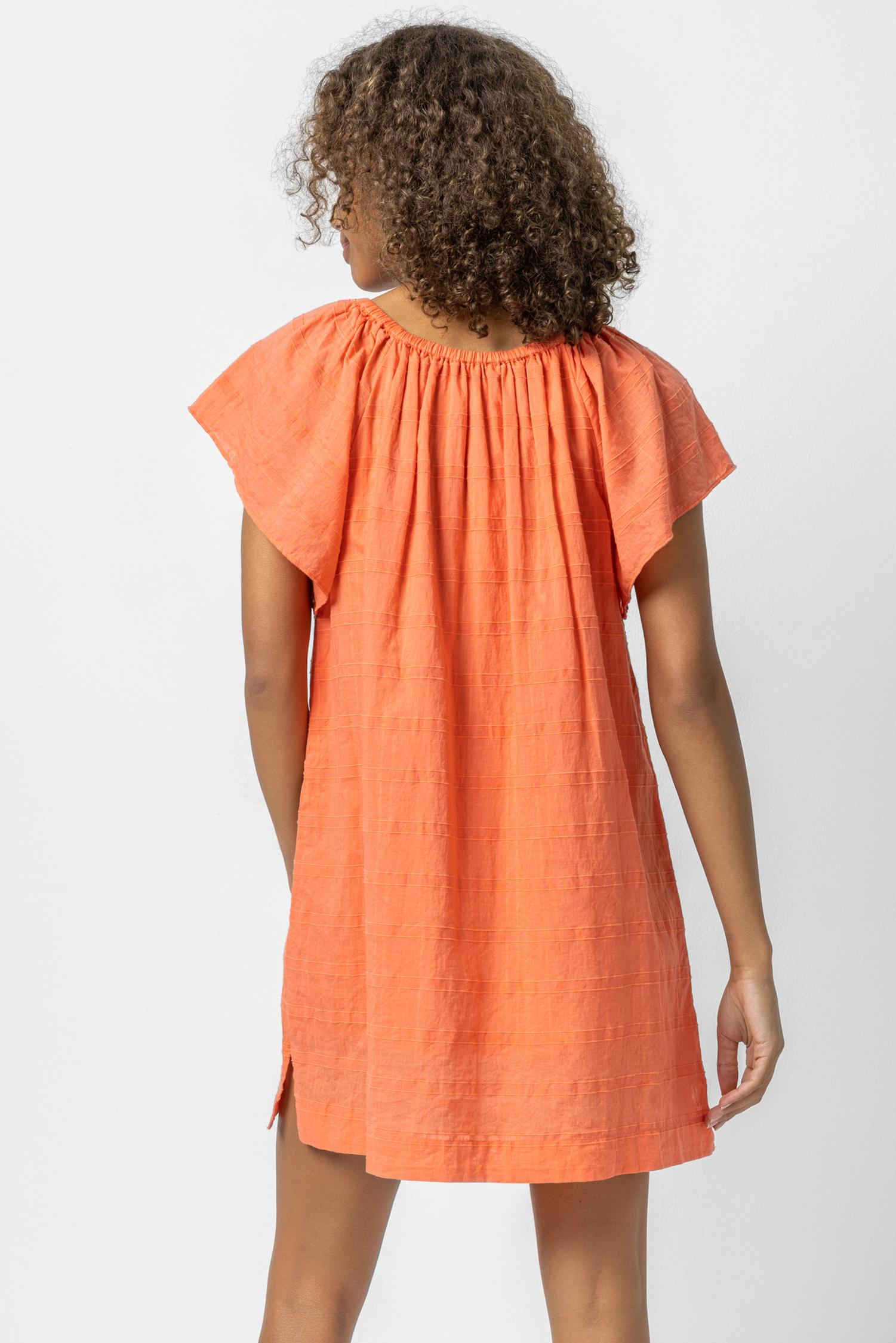 Flutter Sleeve Raglan Dress in color Guava Image A2