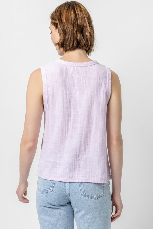 Sleeveless Top with Slits Womens Top Orchid A2