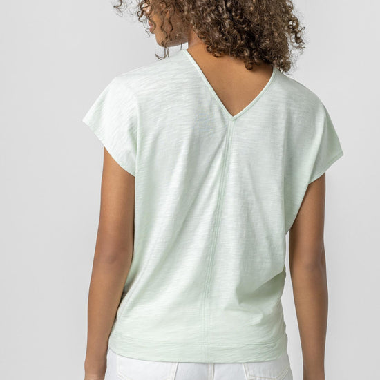 Double V Wedge Tee Womens Top Cucumber A2