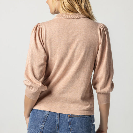 Puff Sleeve Crewneck Sweater Womens Sweater Truffle A2