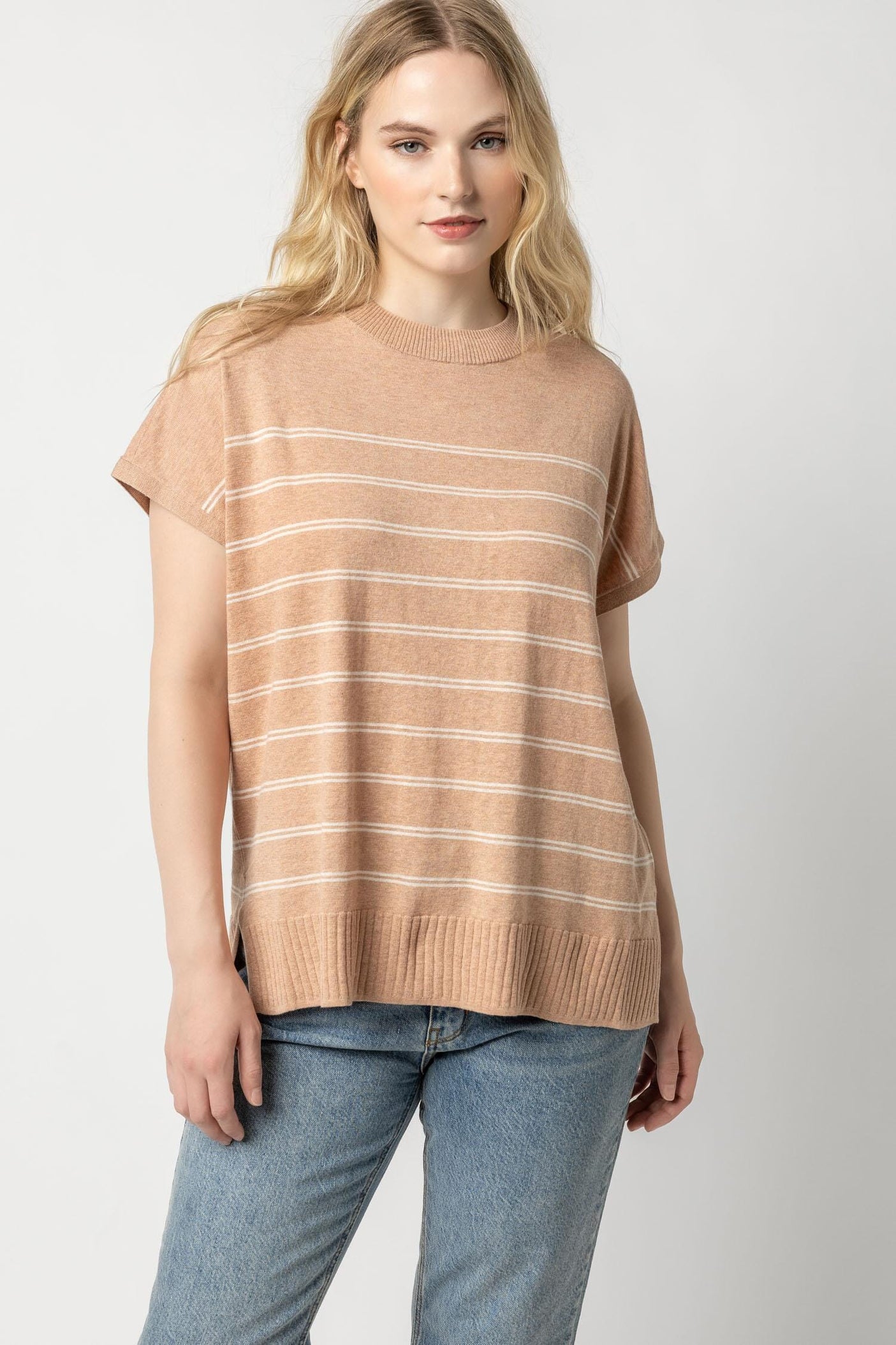 Striped 2025 poncho sweater