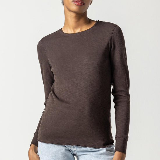 Long Sleeve Crew Womens Top Java A1