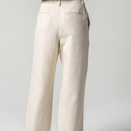 Pleat Front Full Length Pant Womens Pant Natural A2