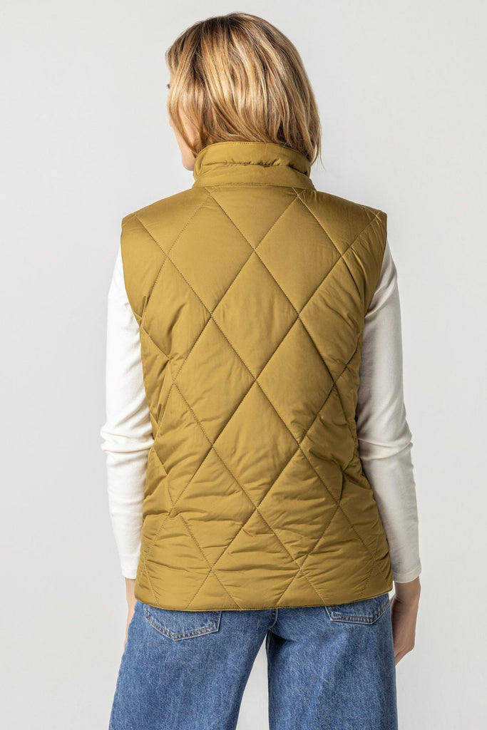 Gold puffer sales vest womens