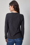 Long Sleeve Crewneck Womens Top Black A2
