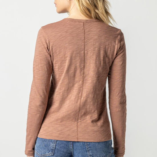 Long Sleeve Crewneck Womens Top Clove A2