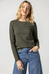 Long Sleeve Crewneck Womens Top Loden A1