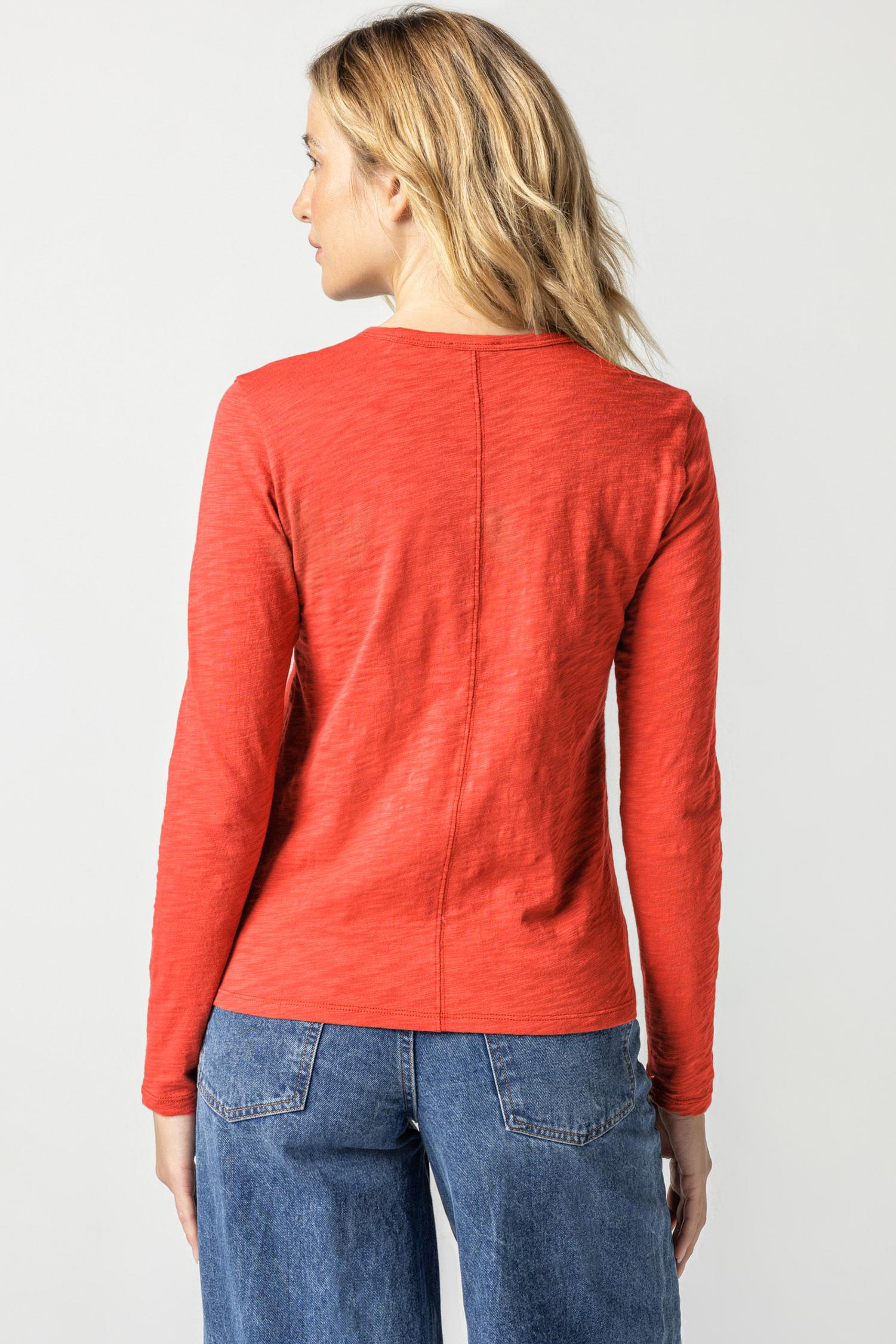 Long Sleeve Crewneck Womens Top Poppy A2