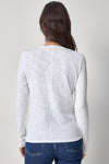 Long Sleeve V-Neck Womens Top White A2